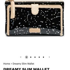 Consuela Dreamy Slim Black and Tan Women's Wallet $85